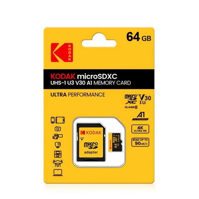 Kodak Memory Card 64gb SDHC UHS-I U3 A1 1 S