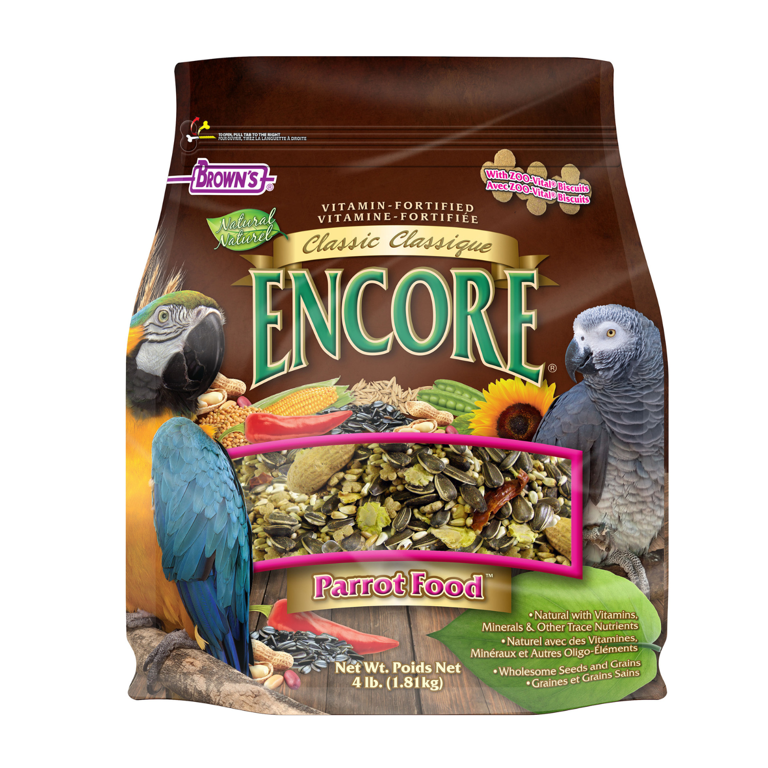 Brown's Encore Classic Natural Parrot Food