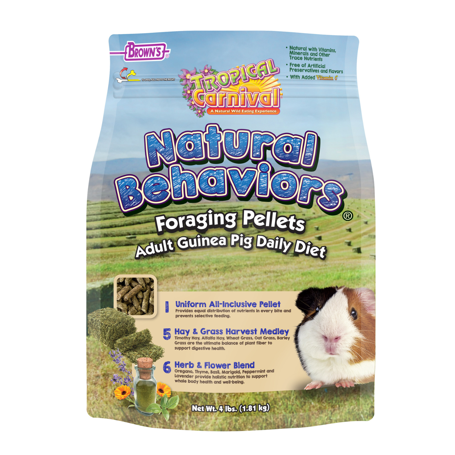 Brown's Tropical Carnival Natural Behaviors Foraging Pellets