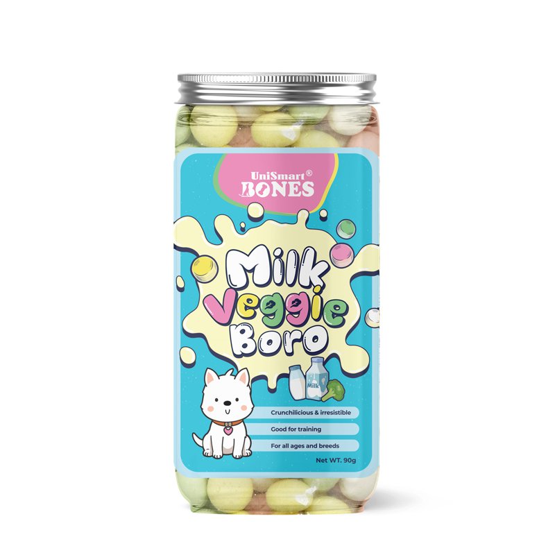 Unismart Bones Dog Treats - Milk Veggie Boro