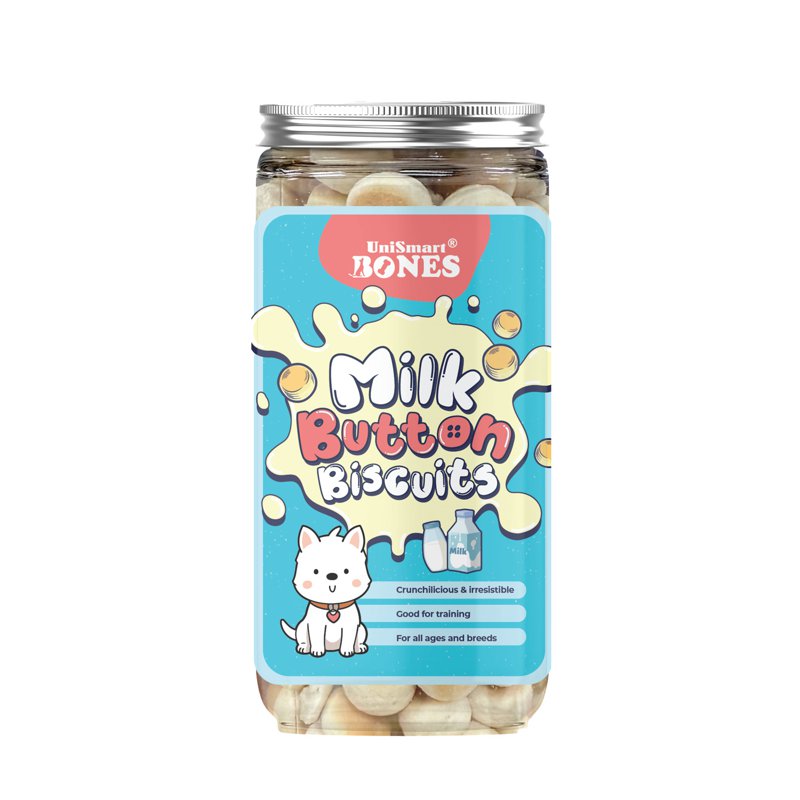 Unismart Bones Biscuit - Milk Button