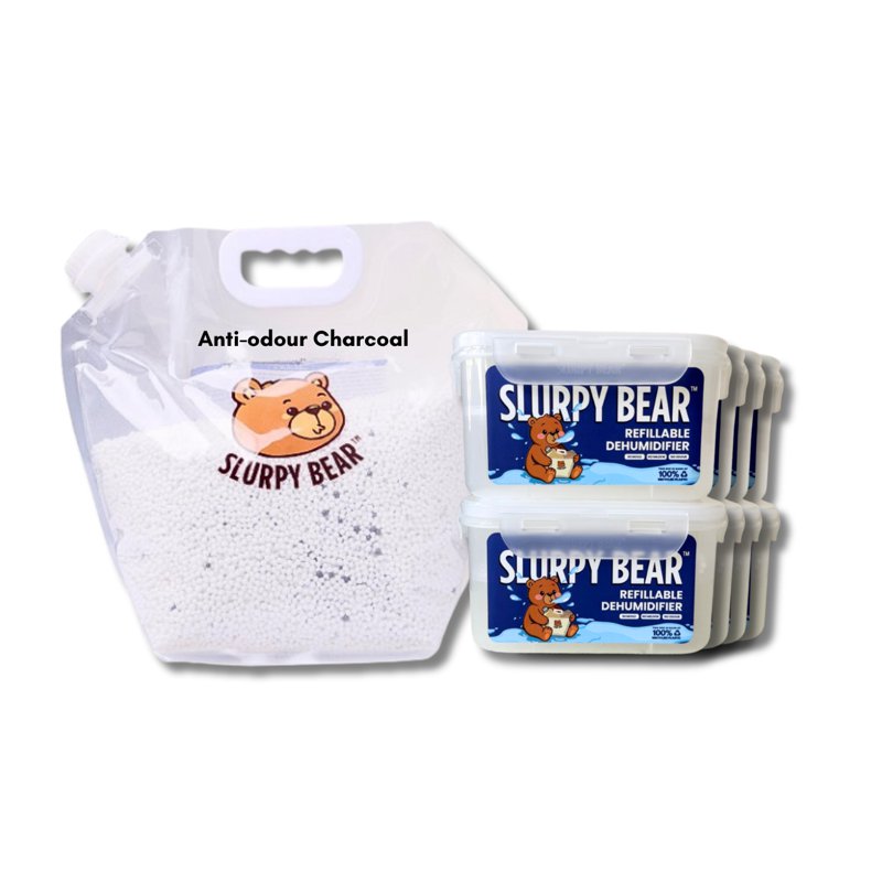 Slurpy Bear Dehumidifier Refill Starter Pack - Charcoal 1 S