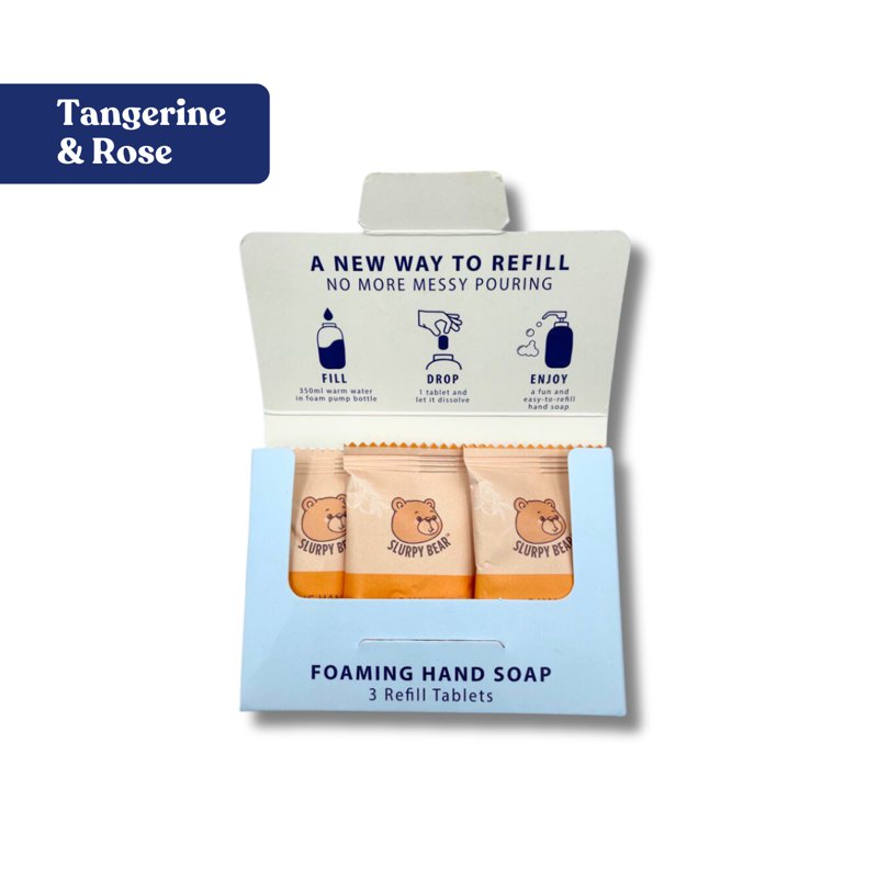 Slurpy Bear Foam Hand Soap Refill Tablet - Tangerine & Rose 3 S