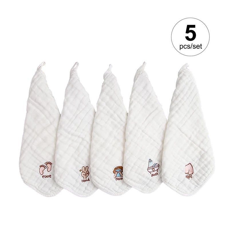 Sweet Home Embroidery Square Cotton Towel 5 S