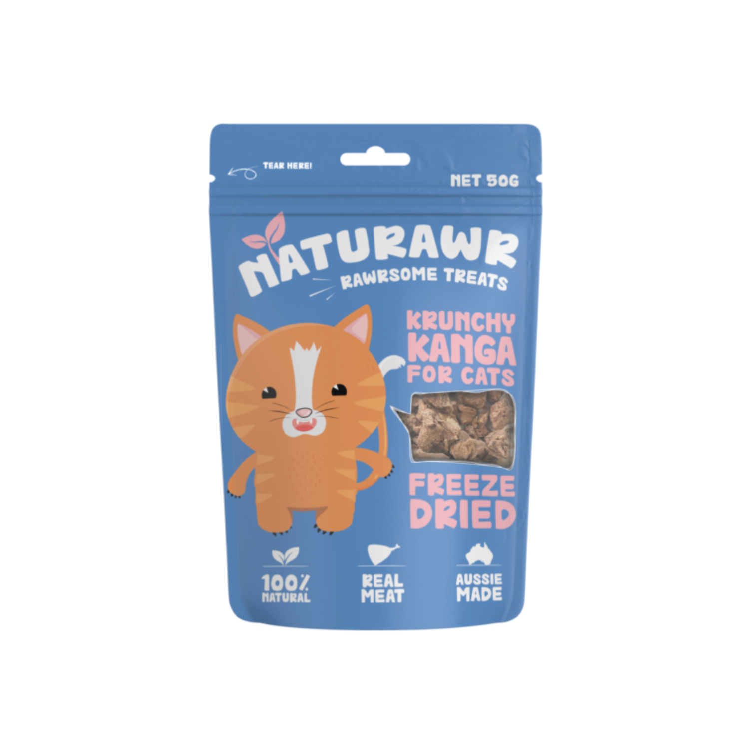 Naturawr Krunchy Kangaroo Freeze Dried Cat Treat