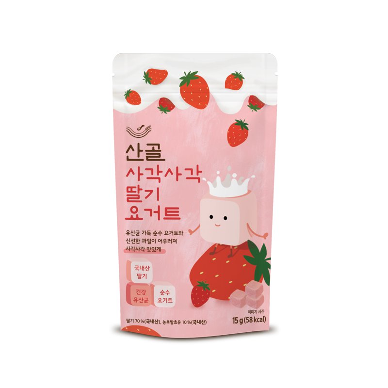 Ecomommeal Freeze Dried Yogurt Cube - Strawberry