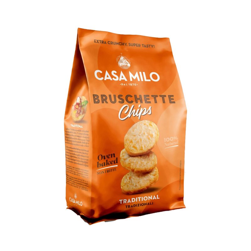 Casa Milo Italian Bruschetta Baked Chips - Traditional