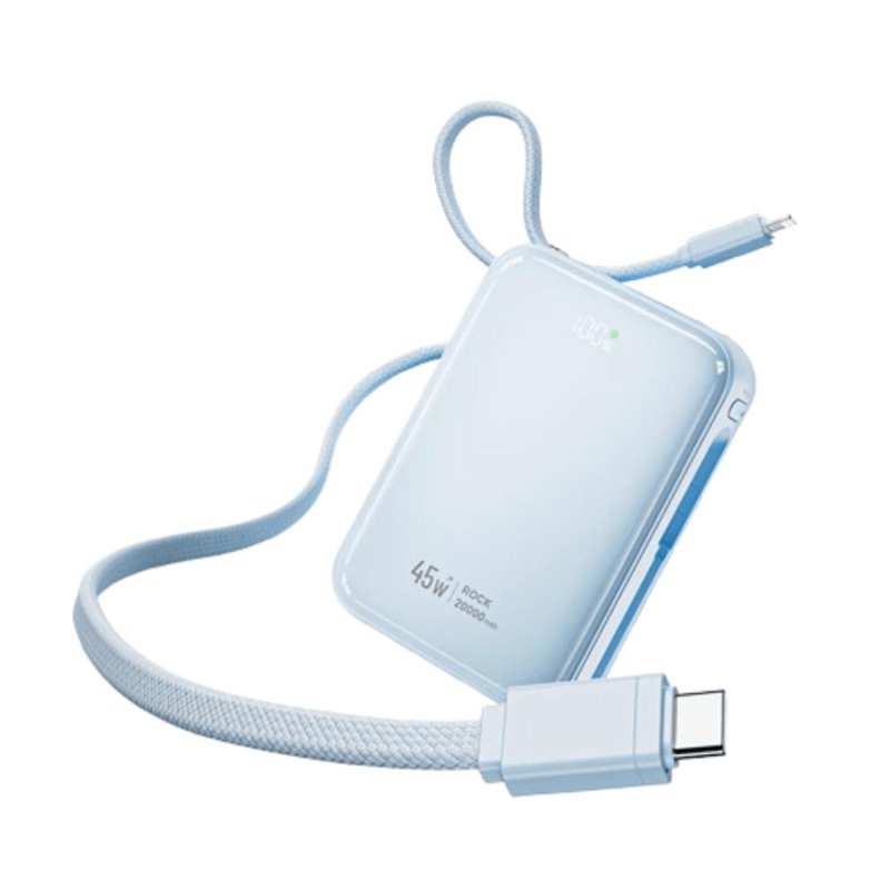 ROCK Interstellar Series 45W Power Bank, 20000MAH - Blue 1 S
