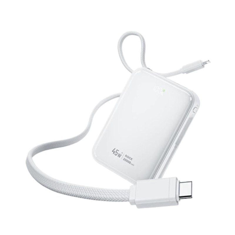 ROCK Interstellar Series 45W Power Bank, 10000MAH - White 1 S