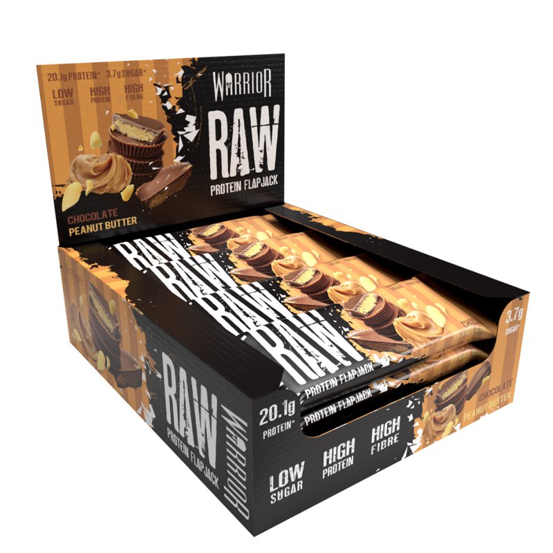 WARRIOR Raw Protein Flapjacks - Chocolate Peanut Butter