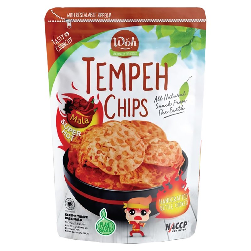 WOH Handcrafted Tempeh Chips Mala