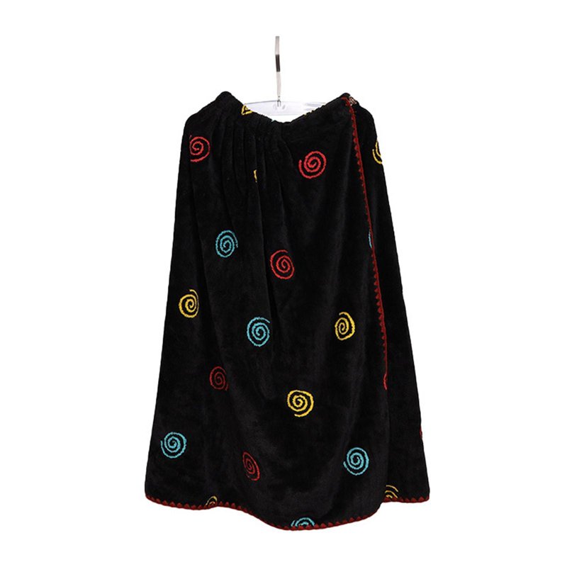 Sweet Home Sweet Donut Edged Bathrobe - Black