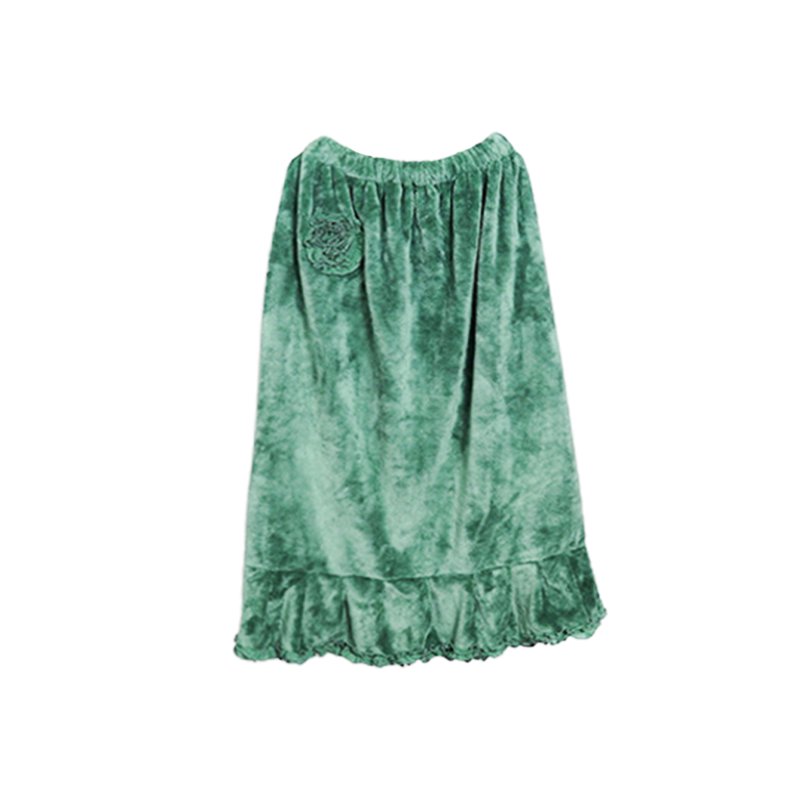 Sweet Home Fishbone Lace Bathrobe - Green