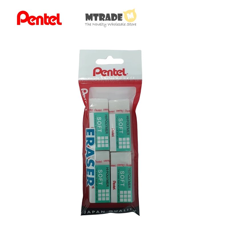 Pentel Hi Polymer Eraser Soft - Medium (ZES-05-4/S) 4 S
