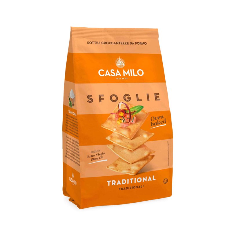 Casa Milo Italian Baked Flatbread Crisps - Natural