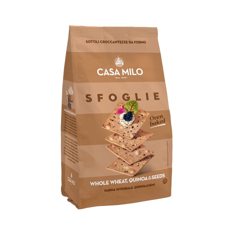 Casa Milo Italian Crackers - Whole Wheat, Quinoa, Seeds