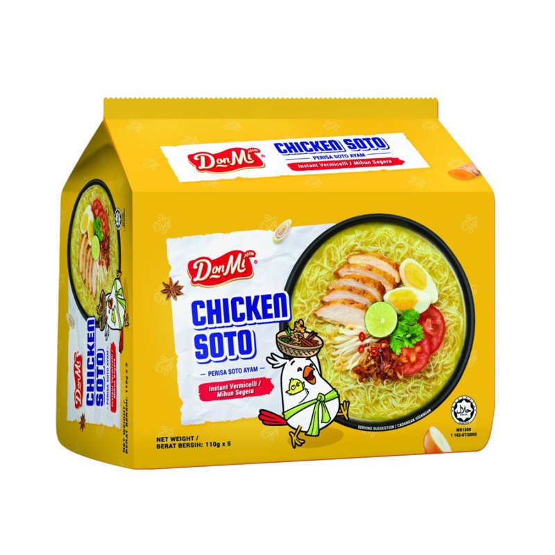 Donmi Instant Vermicelli Chicken Soto Flavour 5 S