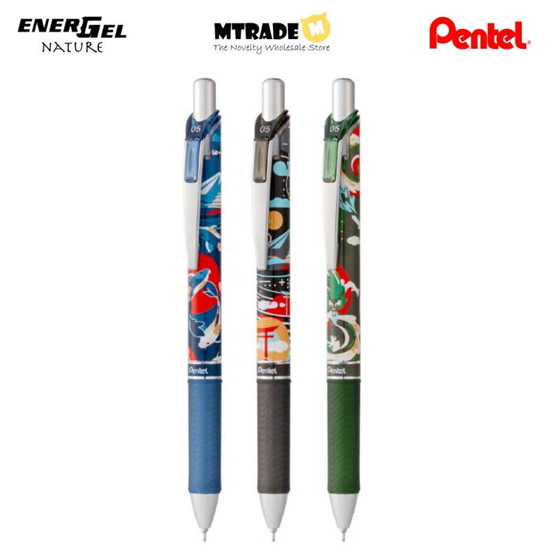 Pentel Energel Gel Pen 0.5mm (Blue) Mystical Nature 3 S