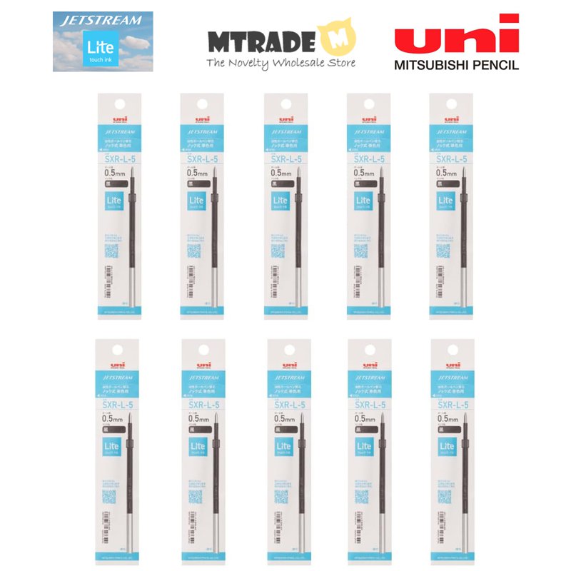 Uni Jetstream Lite Touch Refill - 0.5mm (Black Ink) 10 S