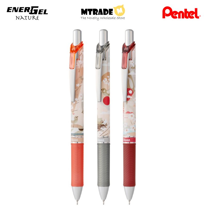 Pentel Energel Gel Pen 0.5mm (Blue) Blooming Nature 3 S