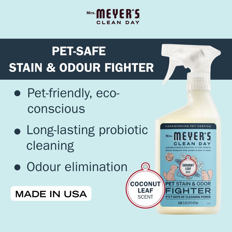 Mrs Meyers Pet Stain & Odor Fighter Coconut Leaf