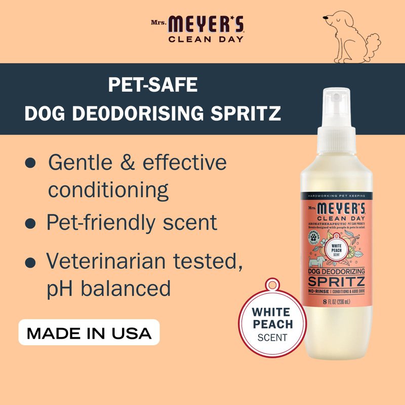 Mrs Meyers Dog Deodorizing Spritz White Peach