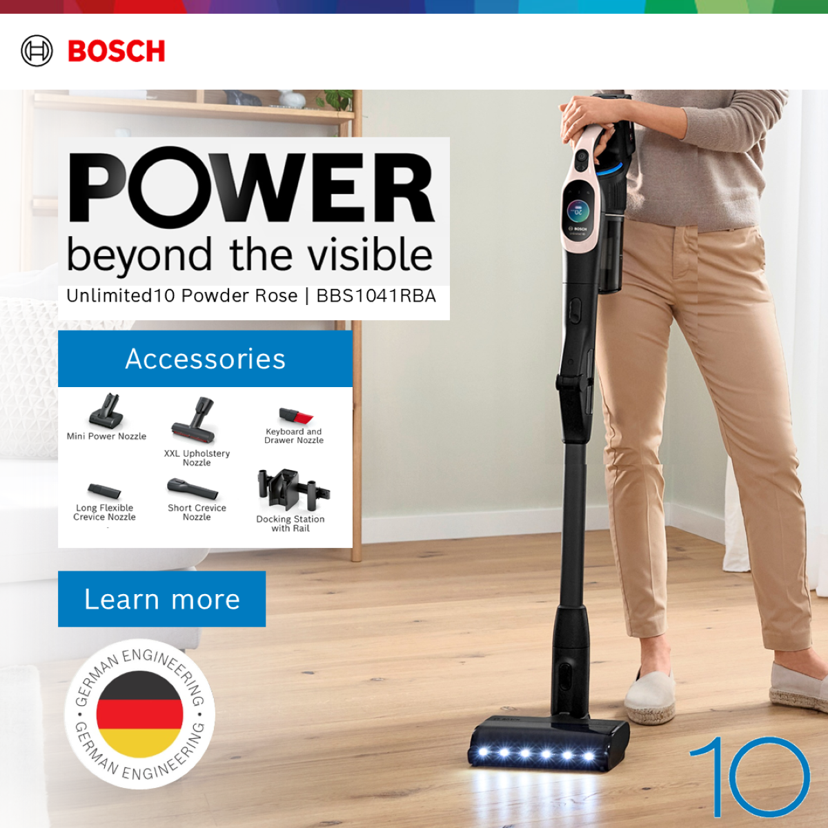 Bosch BBS1041RBA Vacuum Cleaner Unlimited 10 1 S