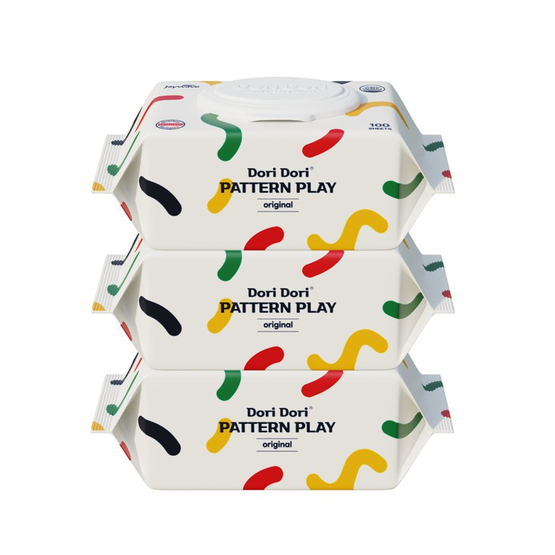 Dori Dori Pattern Play Original Plain Wet Wipe Bundle 3 x 100 S