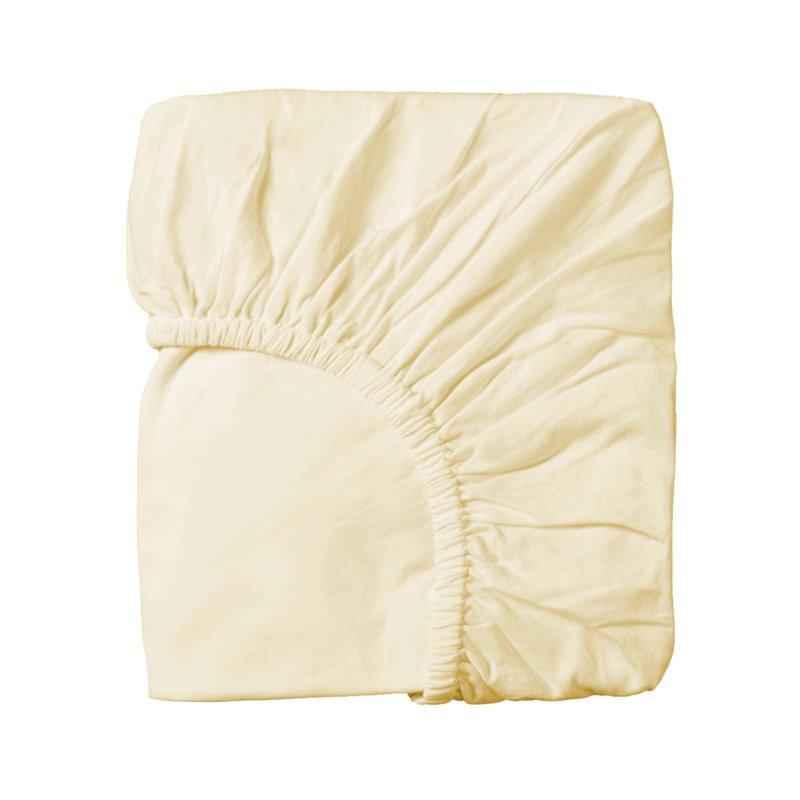 Cubble Bamboo Crib Sheet 130x70cm Soft Yellow Beige 1 S