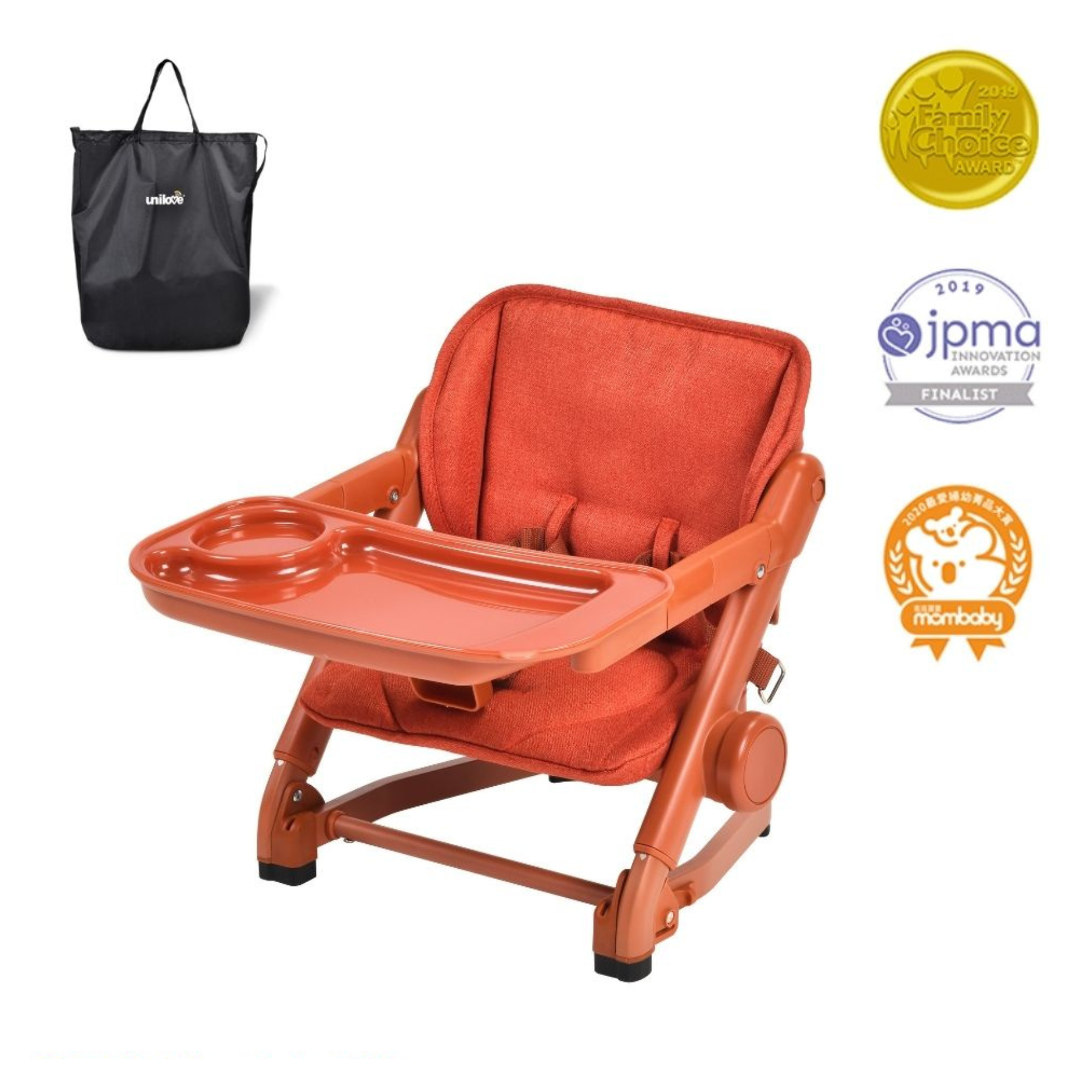 Feed Me Portable Baby Booster - Pumpkin Orange 1 S