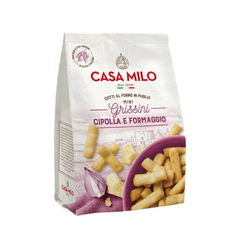 Casa Milo Mini Baked Breadsticks, All Natural Onion & Cheese