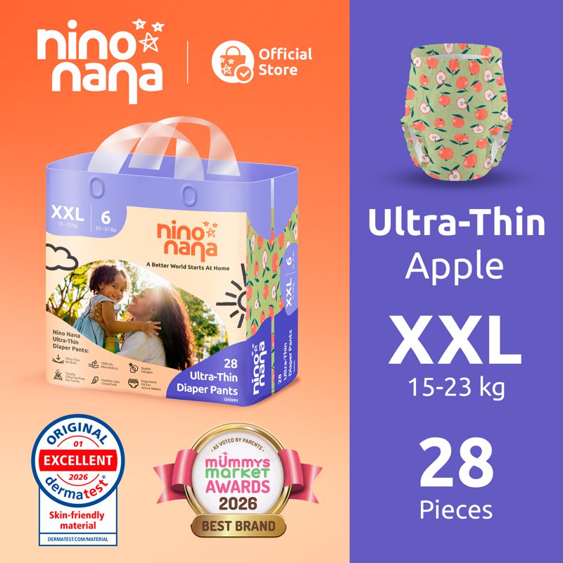 Nino Nana Ultra-Thin Diaper Pants [Single Pack] Xxl 15