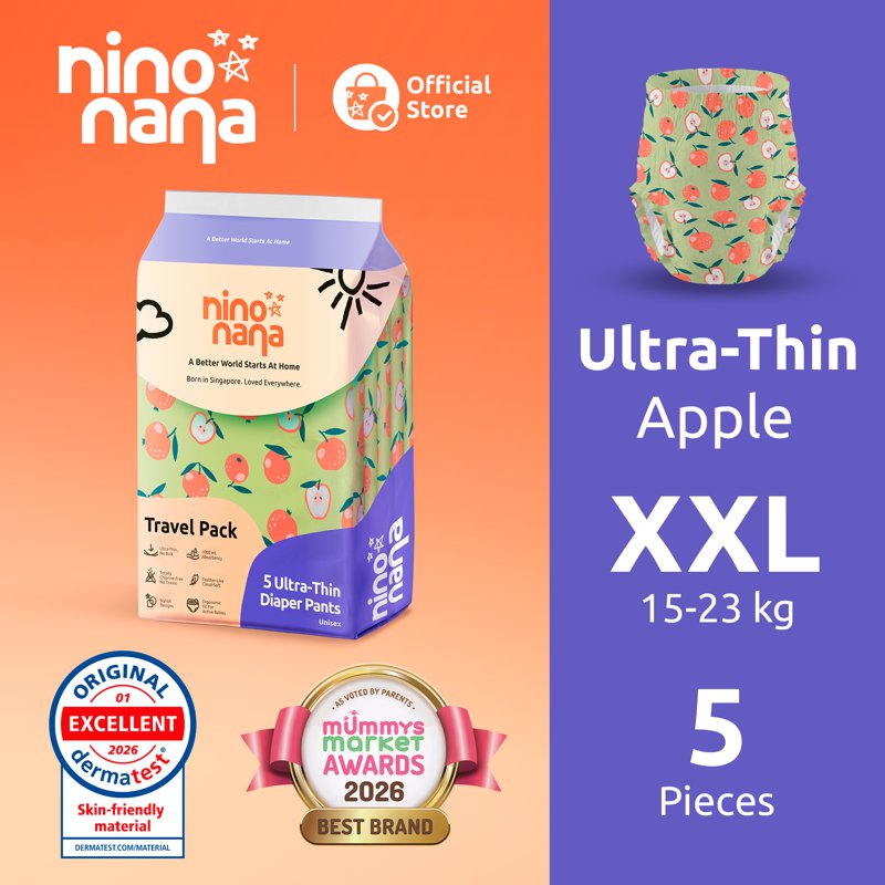 Nino Nana Ultra-Thin Diaper Pants Travel Pack - Xxl (15- )