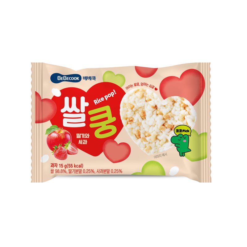 BeBecook King Rice Puff - Strawberry and Apple