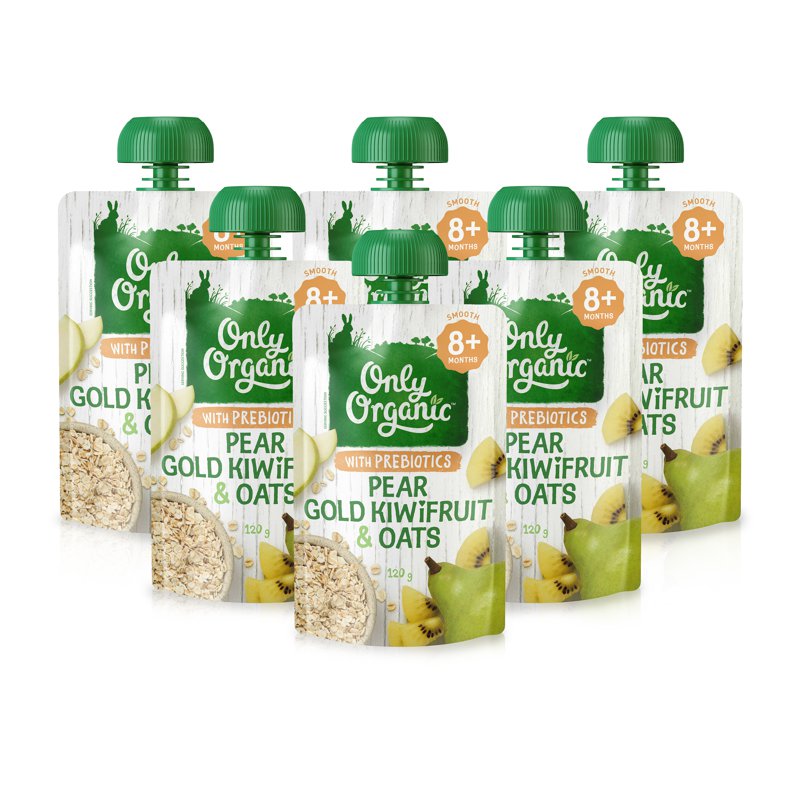 Only Organic Pear Gold Kiwifruit & Oats Puree