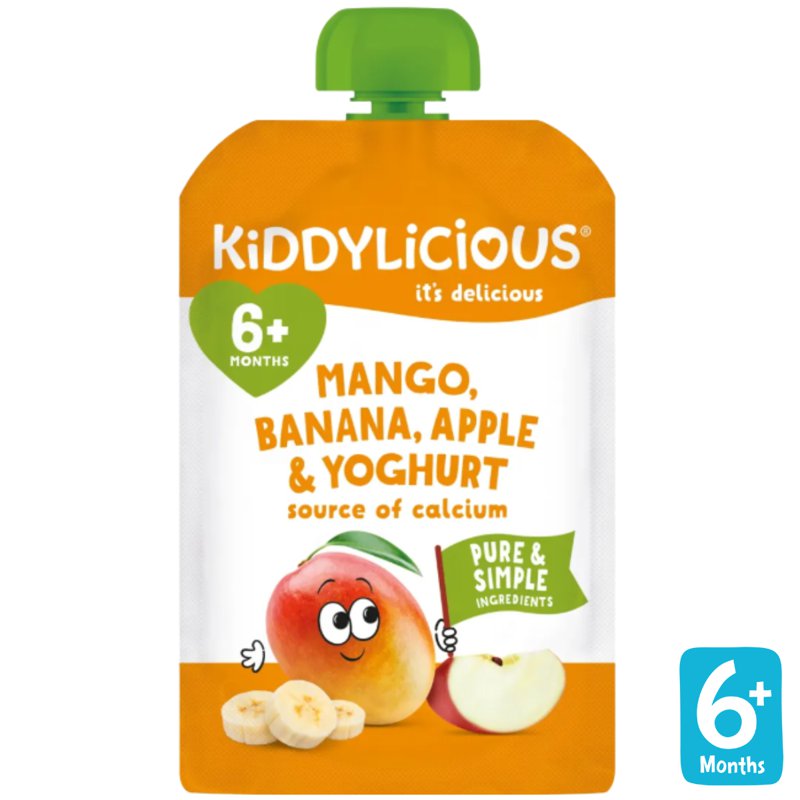 KIDDYLICIOUS Pouch Mango, Banana, Apple & Yoghurt
