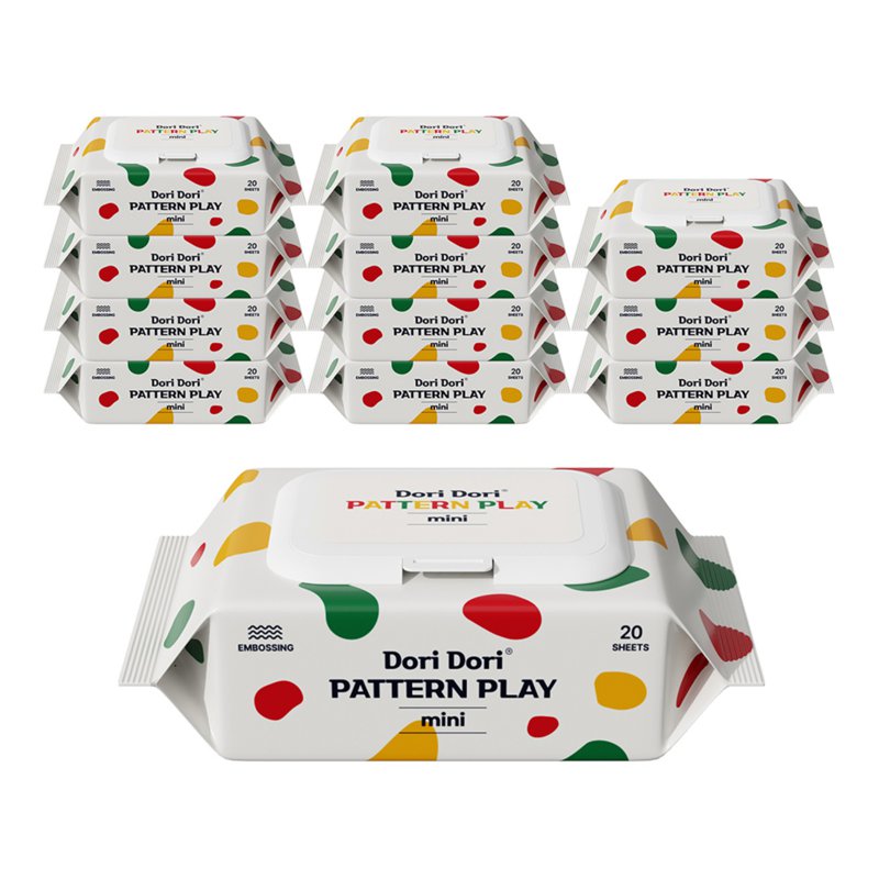 Dori Dori Pattern Play Mini Embossed wet wipes with CAP Case 12 x 20 S