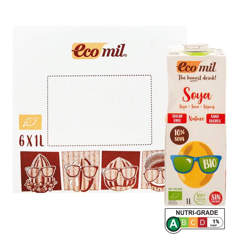 Ecomil Organic Soya Milk - Sugar Free