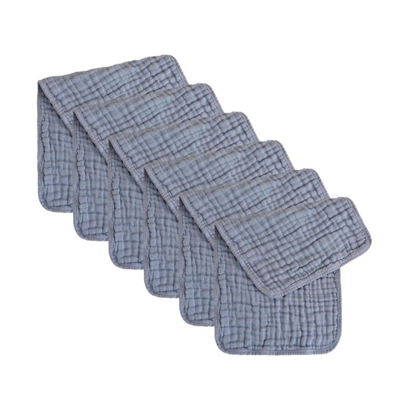 Cubble Muslin Burp Cloths Grey 6 S