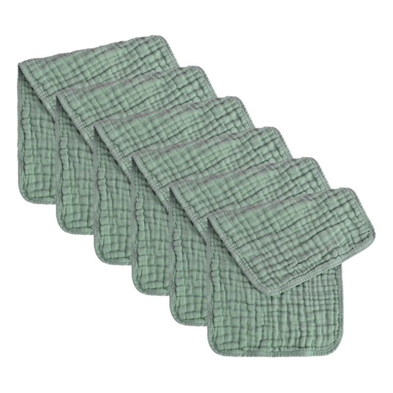 Cubble Muslin Burp Cloths Sage 6 S