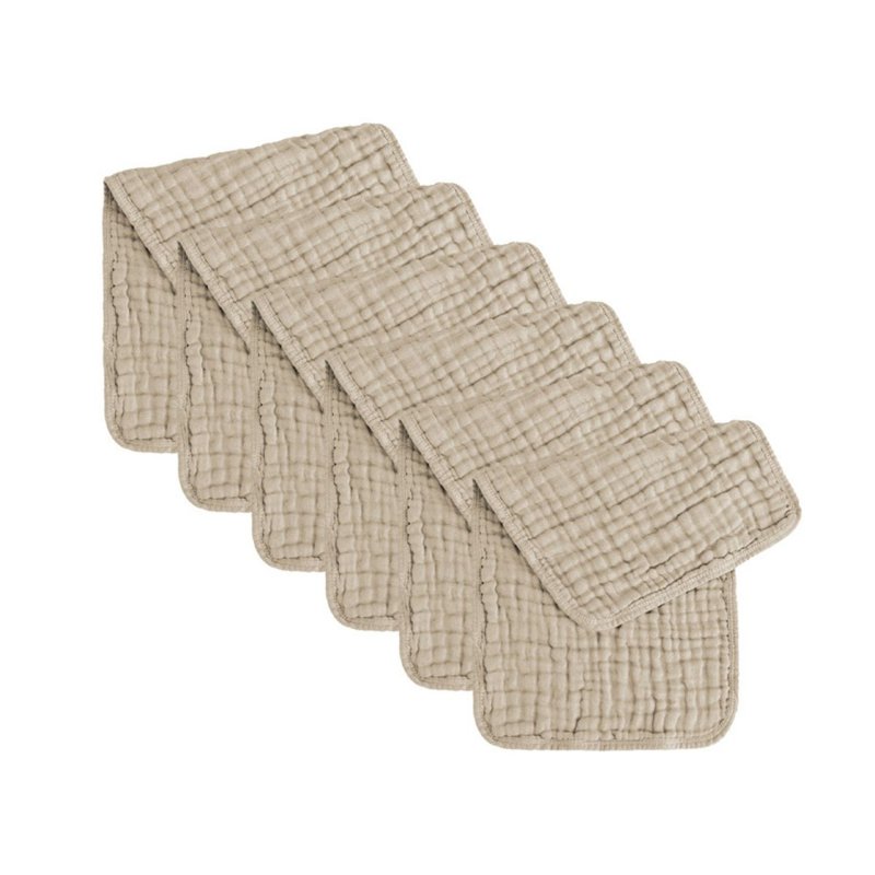 Cubble Muslin Burp Cloths Khaki 6 S