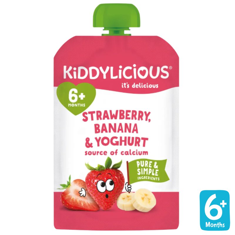 KIDDYLICIOUS Strawberry, Banana & Yoghurt Puree