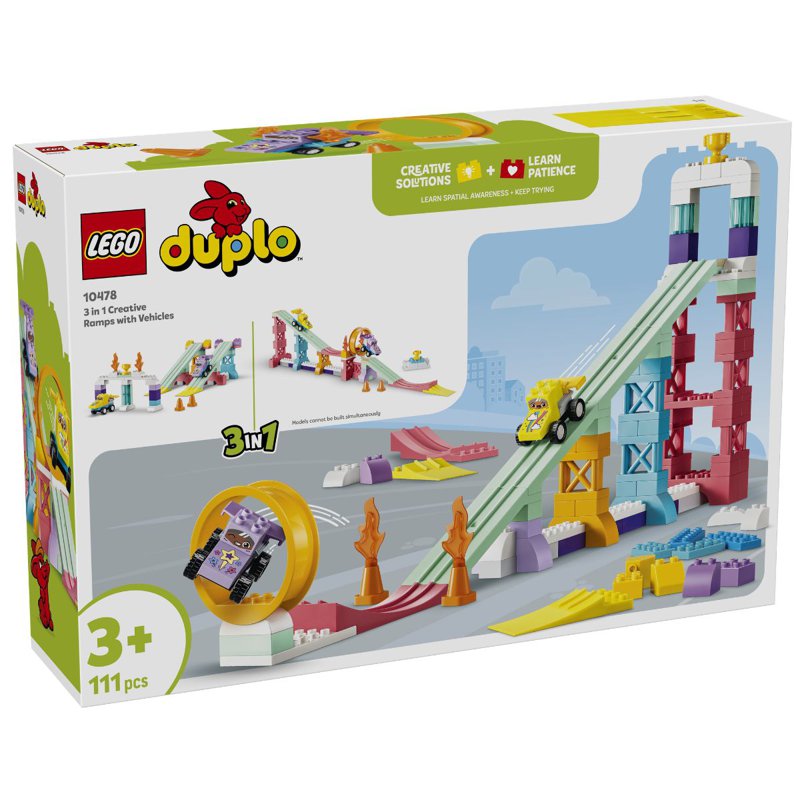 LEGO 10478 DUPLO Town 3 in 1 Creative Ramps with Vehicles 1 S