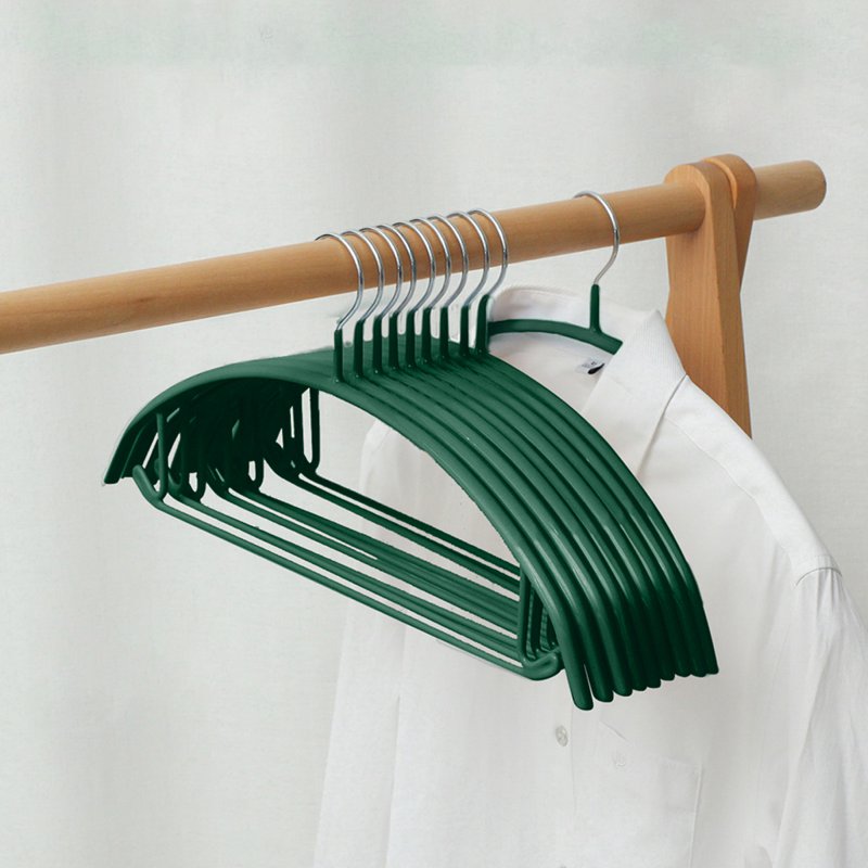 Sweet Home Soaked-plastics Semicircle Clothes Hanger-Green 10 S
