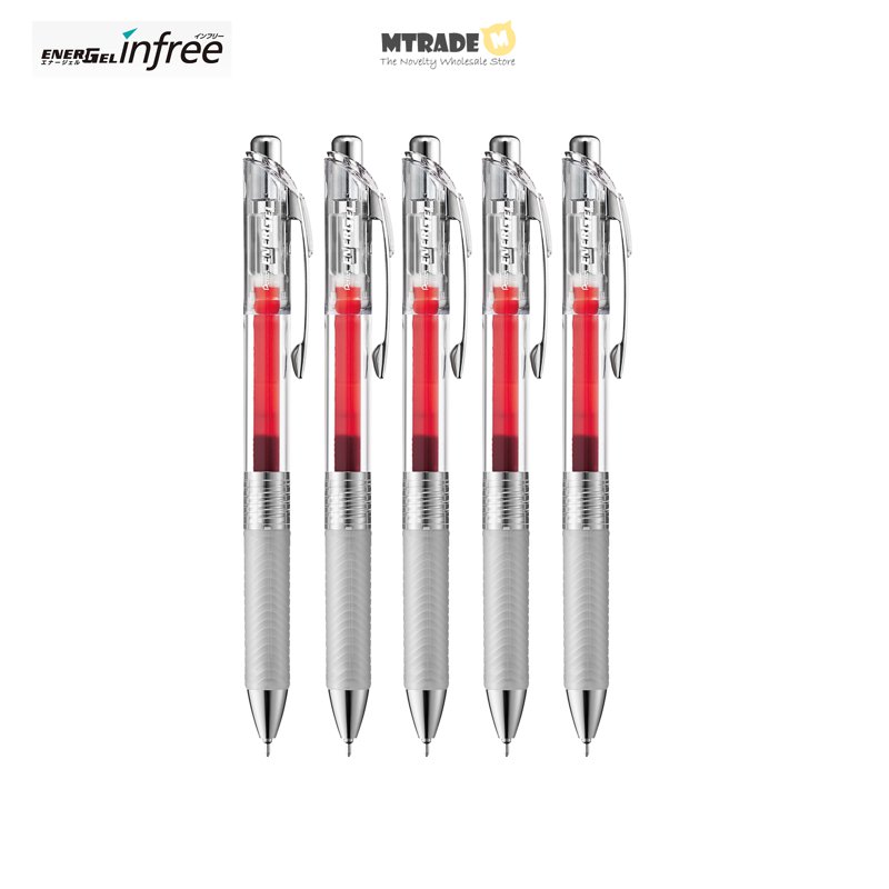 Pentel EnerGel Infree Pen 0.5mm BLN75TL-B (Red) 5 S