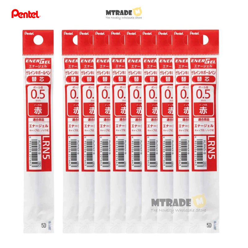 Pentel EnerGel Refill 0.5mm (Red) LRN5-B(Bulk) 10 S