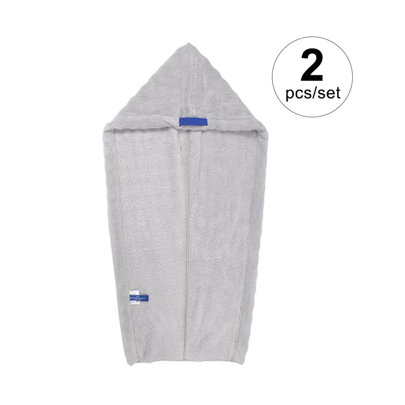 Sweet Home Bubble Fleece Hair Drying Cap- Grey 2 S