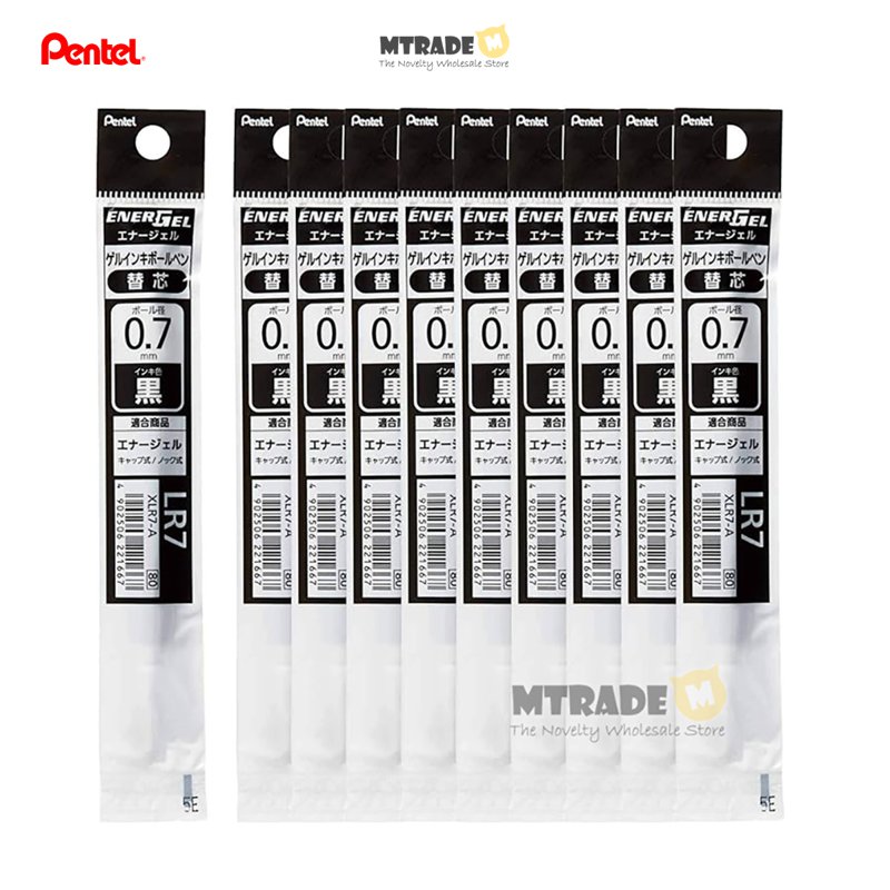 Pentel Energel Refill 0.7mm (Black) LR7-A(BULK) 10 S