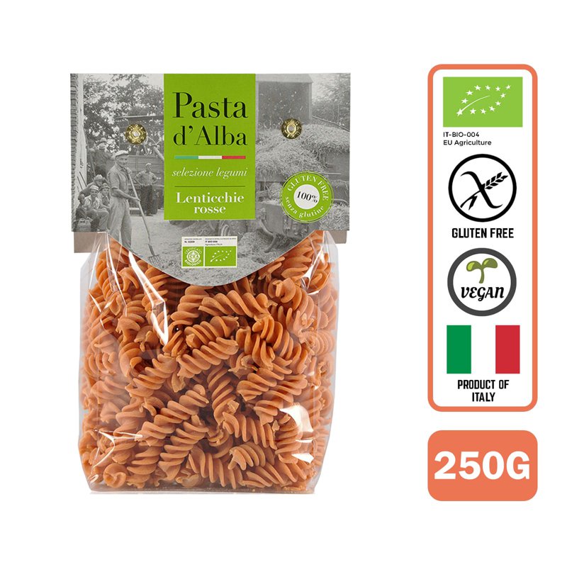 Pasta d'Alba Organic Gluten Free Red Lentils Fusilli