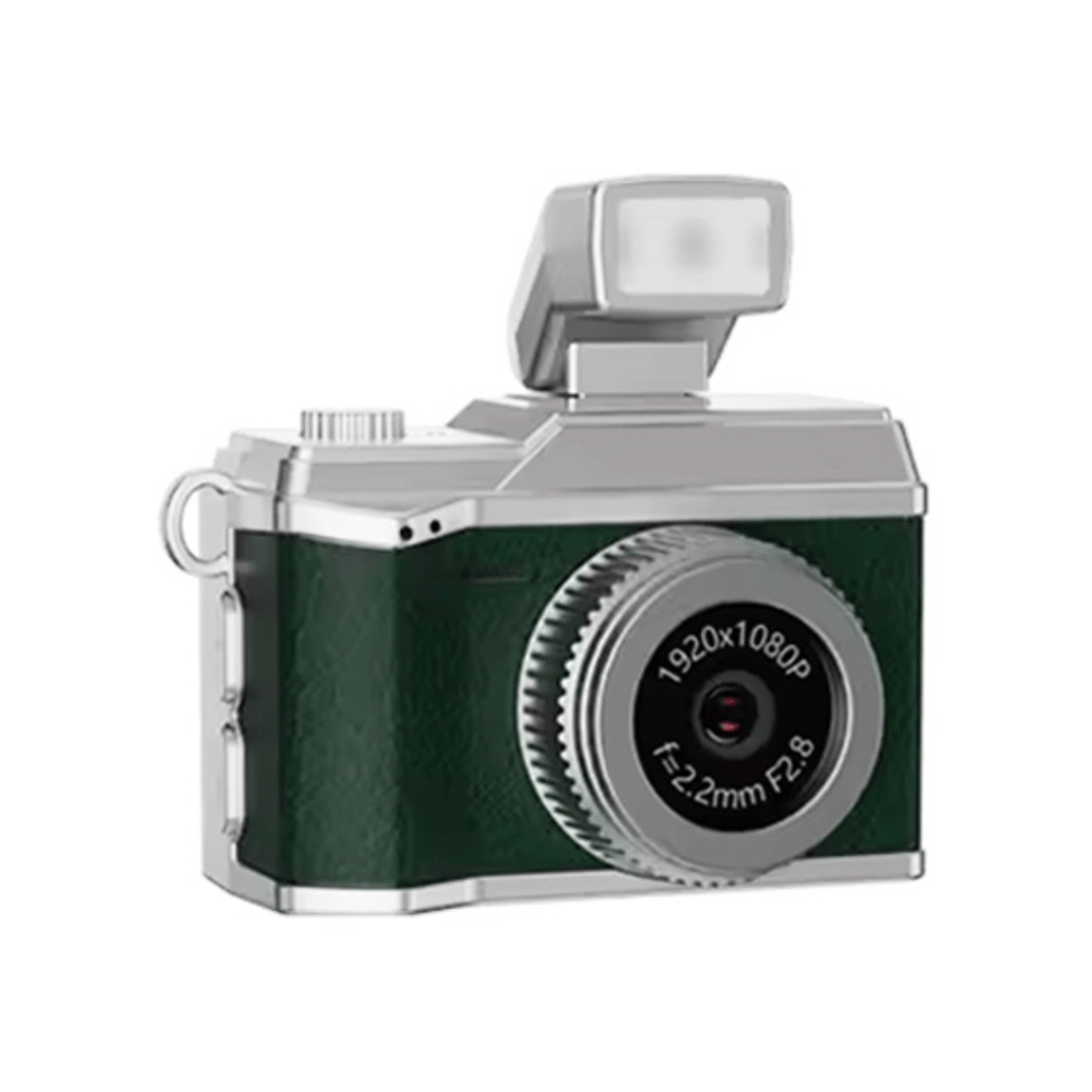 House Brand Mini Retro 1080P Camera With 8GB MicroSD-Green